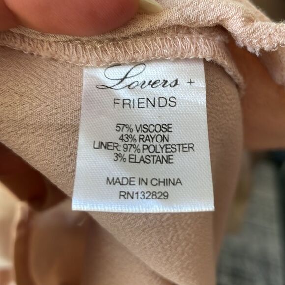 Lovers + Friends My Way Deep V Jumpsuit Nude S - Picture 8 of 8